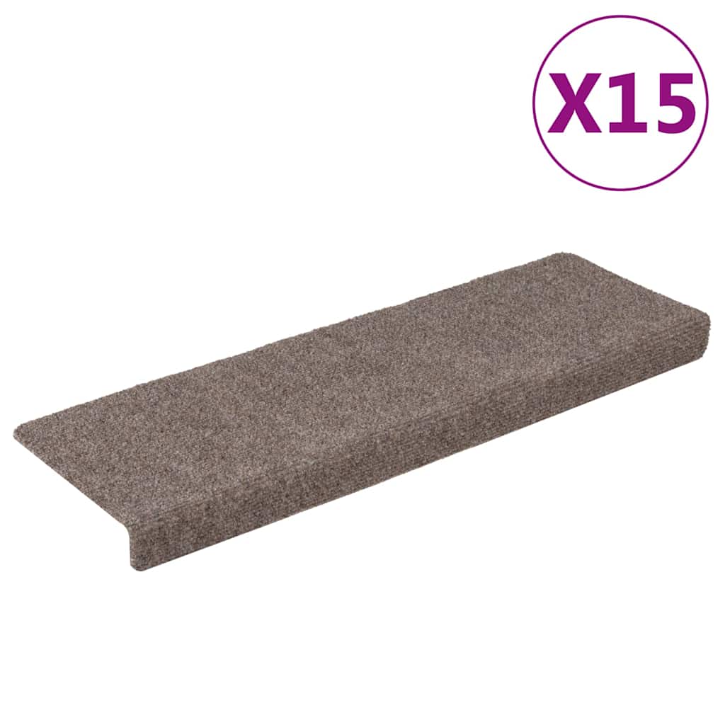 Stufenmatten Selbstklebend 15 Stk. 65x21x4 cm Beige