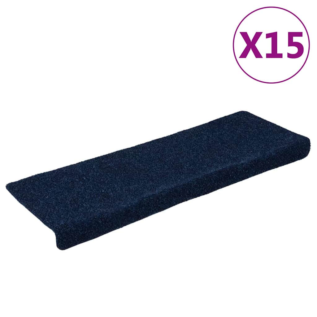 Stufenmatten Selbstklebend 15 Stk. 65x21x4 cm Marineblau