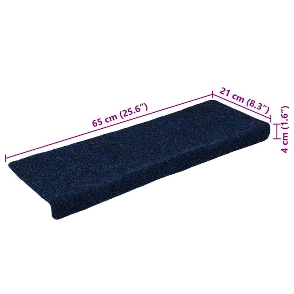Stufenmatten Selbstklebend 15 Stk. 65x21x4 cm Marineblau