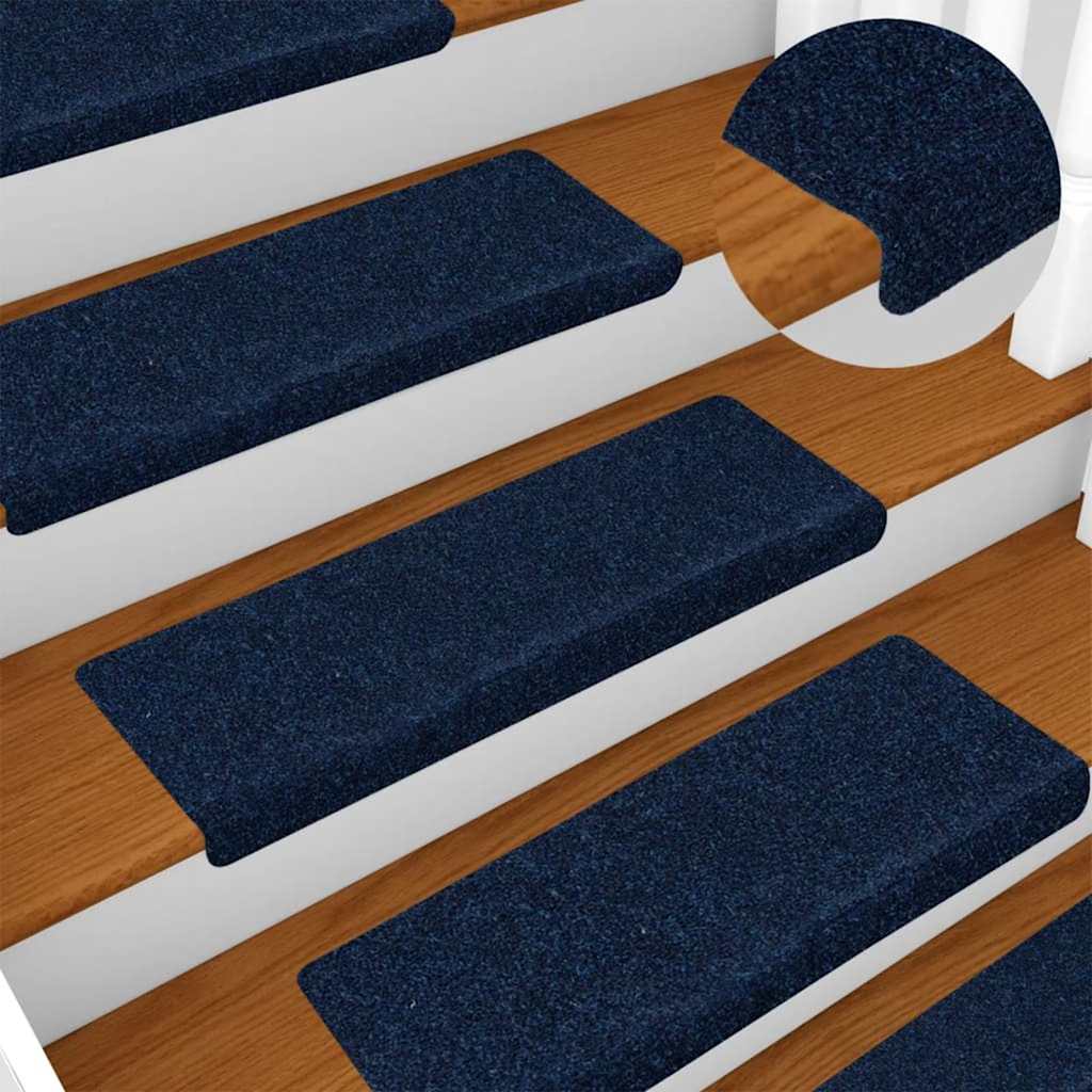 Stufenmatten Selbstklebend 15 Stk. 65x21x4 cm Marineblau