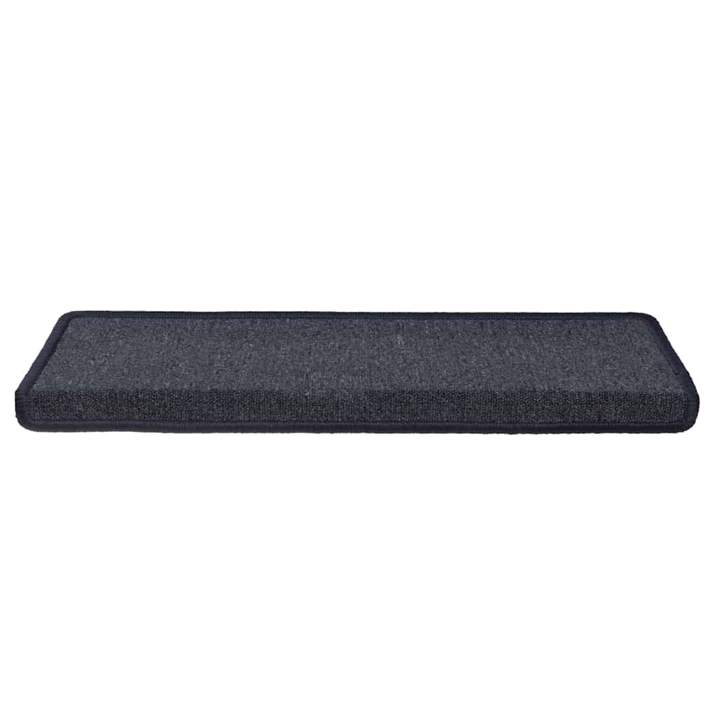 Stufenmatten 15 Stk. 65 x 21 x 4 cm Dunkelgrau und Blau Rechteckiger Rand
