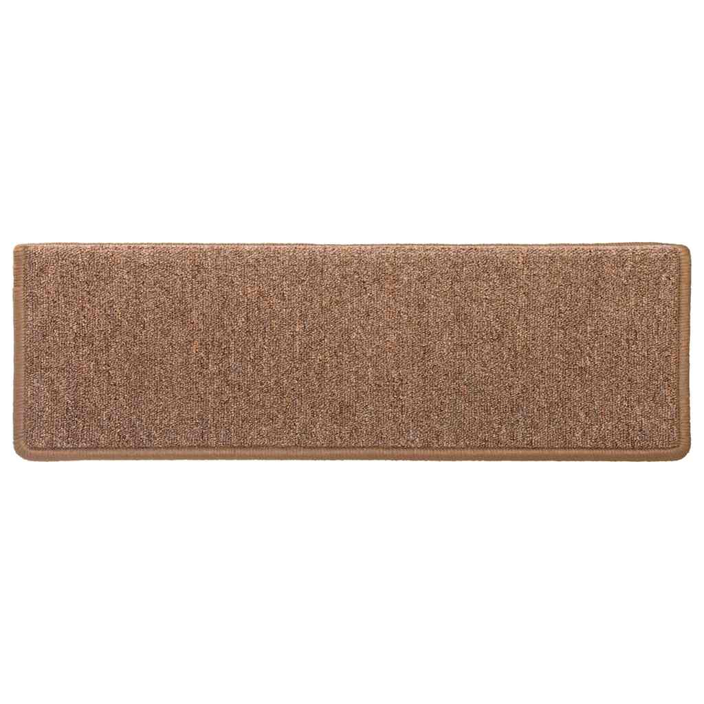 Stufenmatten 15 Stk. 65x21x4 cm Braun Rechteckiger Rand