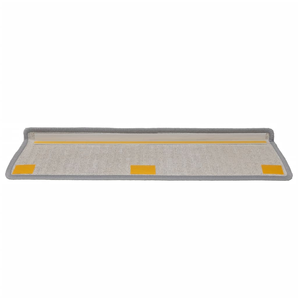 Stufenmatten 15 Stk. 65x21x4 cm Hellgrau Rechteckiger Rand