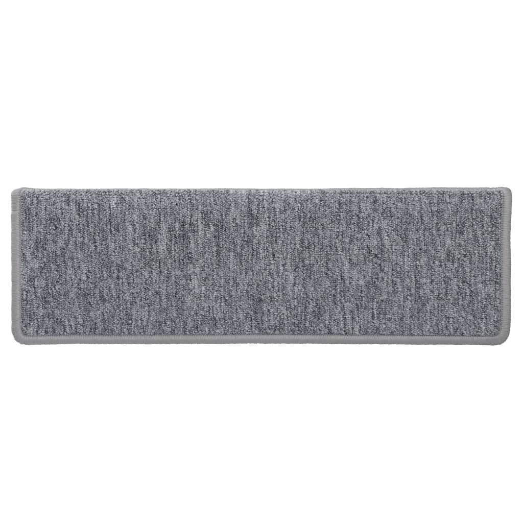 Stufenmatten 15 Stk. 65x21x4 cm Hellgrau Rechteckiger Rand