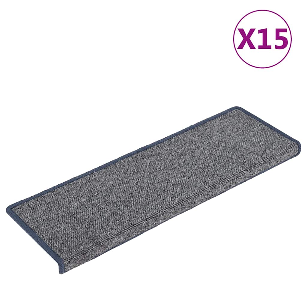 Stufenmatten 15 Stk. 65x21x4 cm Hellgrau und Blau