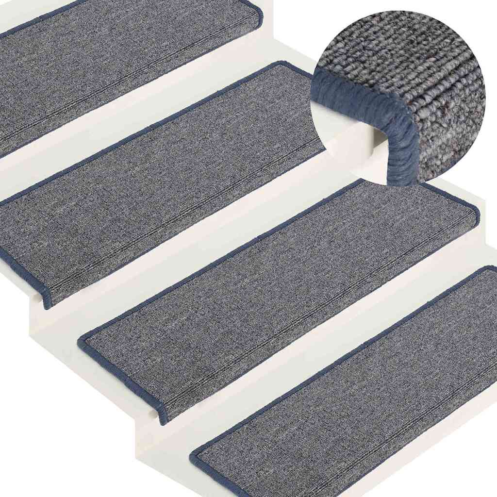 Stufenmatten 15 Stk. 65x21x4 cm Hellgrau und Blau