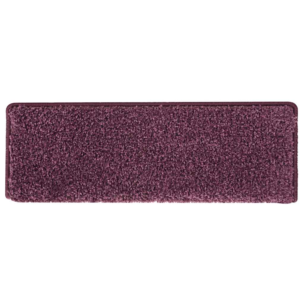 Stufenmatten 15 Stk. 65 x 21 x 4 cm Dunkelviolett Rechteckiger Rand