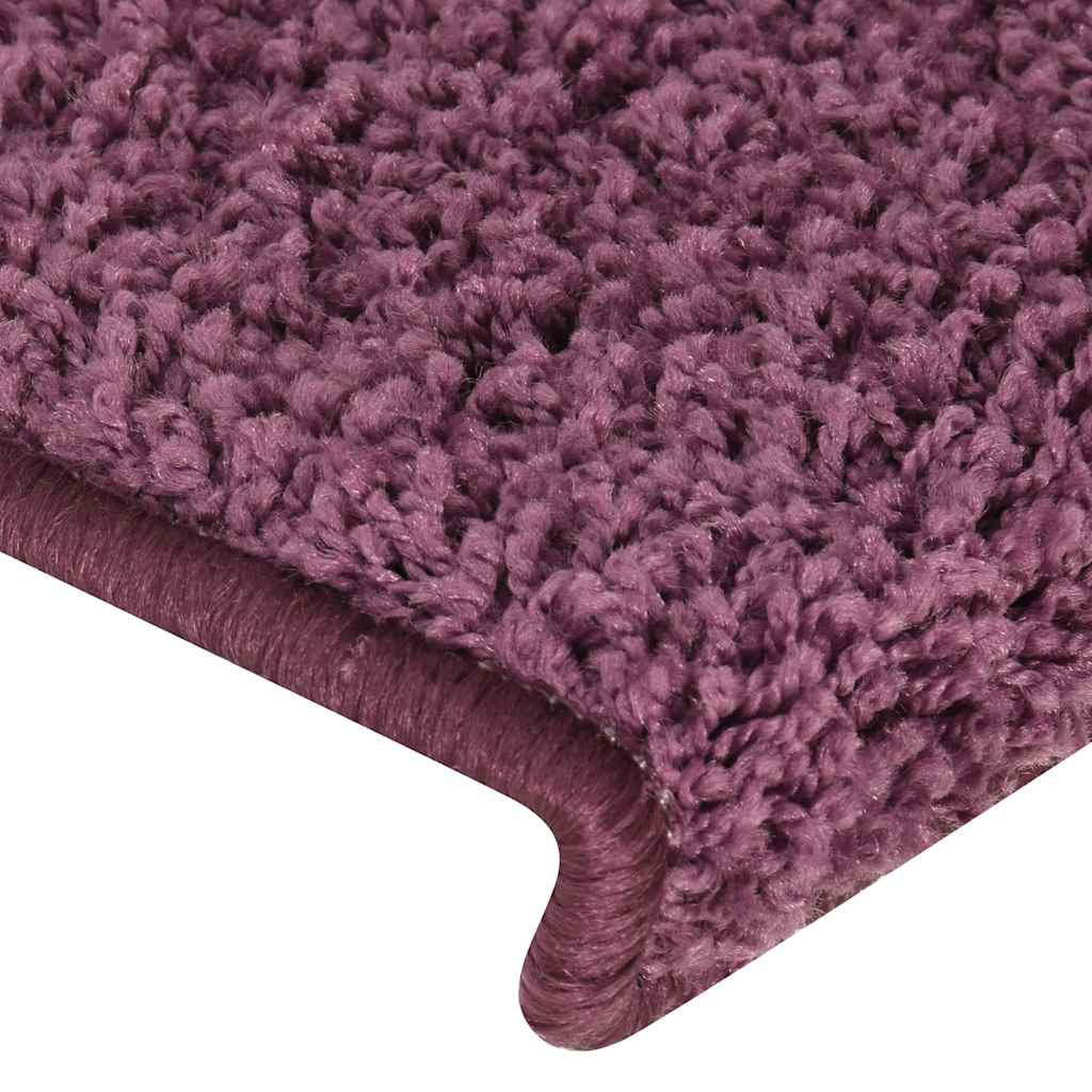 Stufenmatten 15 Stk. 65 x 21 x 4 cm Dunkelviolett Rechteckiger Rand