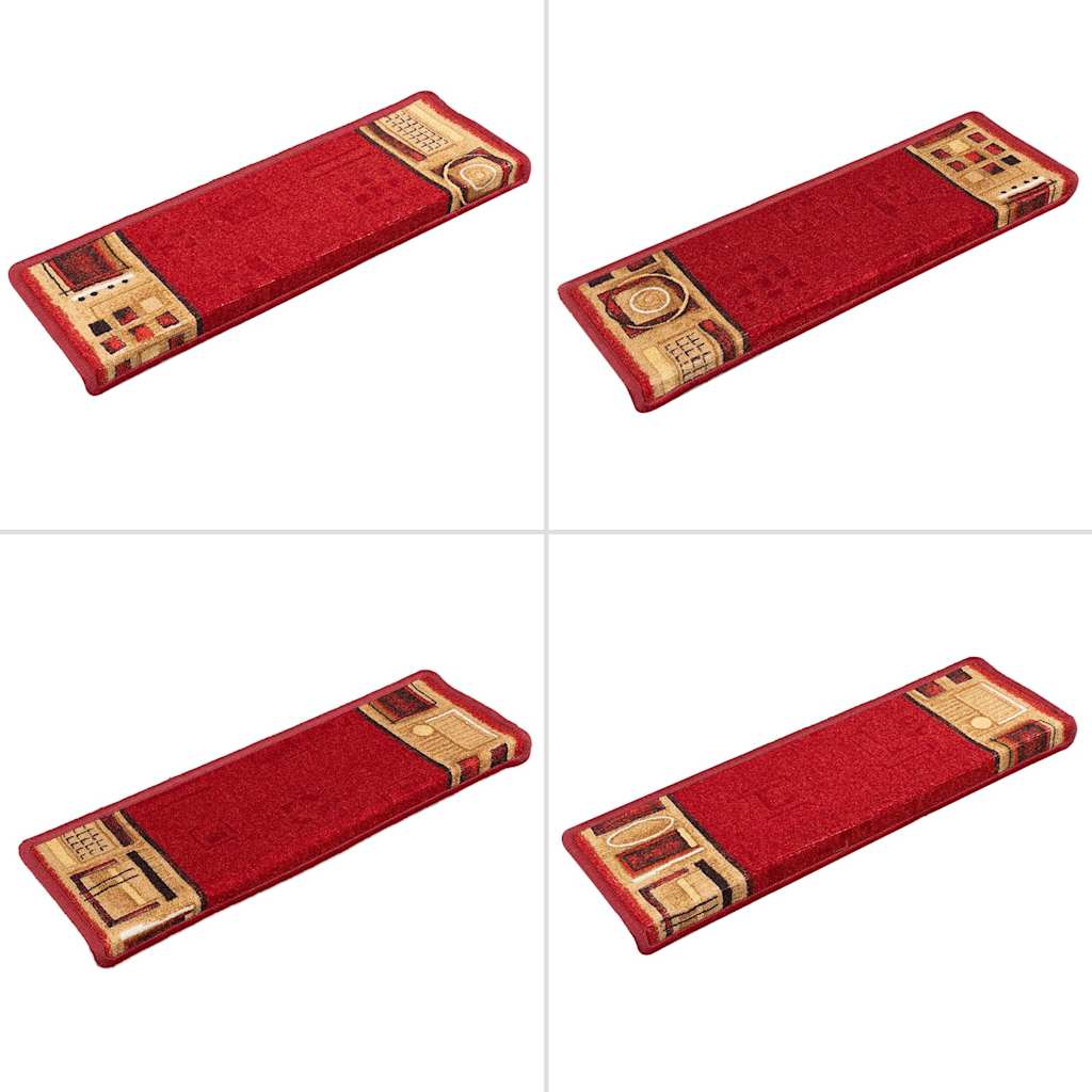 Stufenmatten Selbstklebend 15 Stk. 65x21x4 cm Rot
