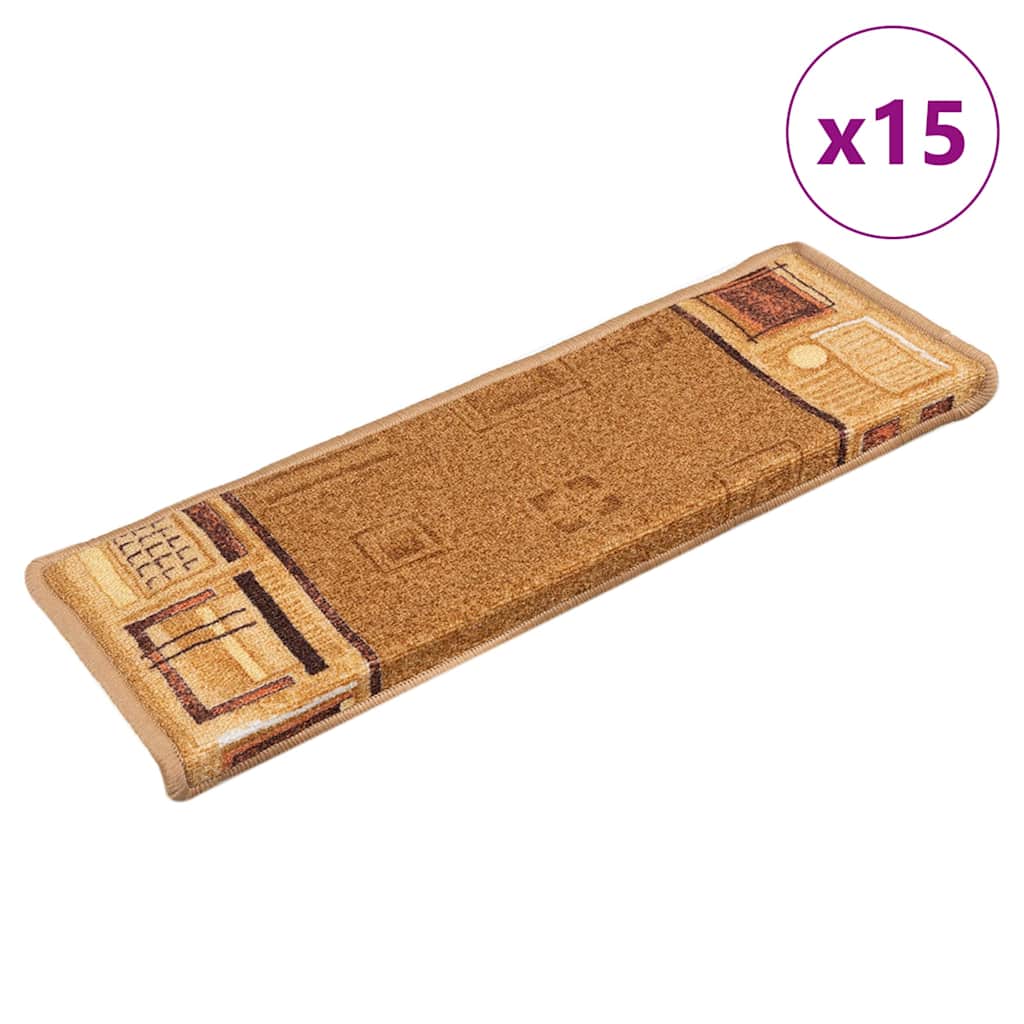 Stufenmatten Selbstklebend 15 Stk. 65x21x4 cm Beige