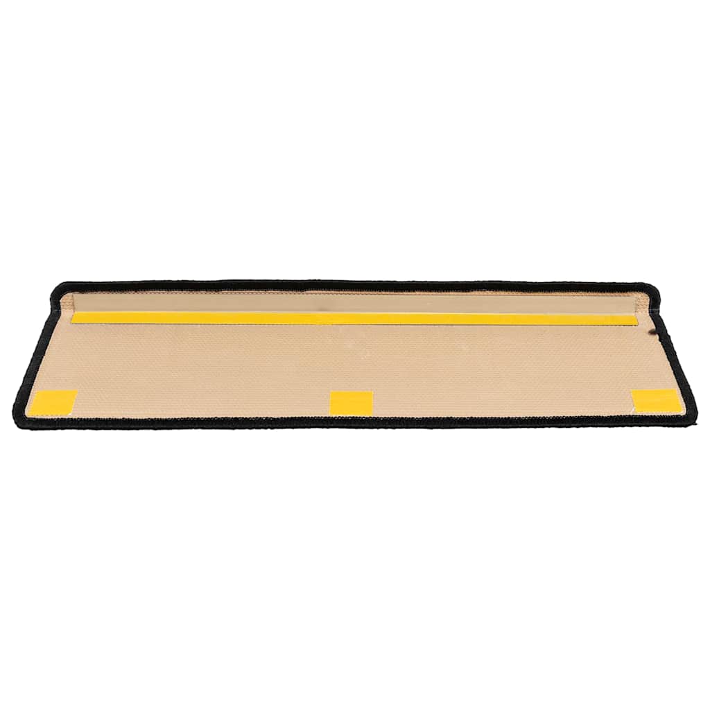 Stufenmatten Selbstklebend 15 Stk. 65x21x4 cm Schwarz und Grau