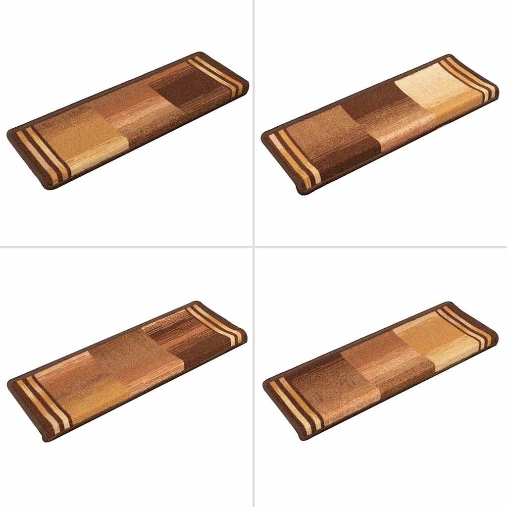 Stufenmatten Selbstklebend 15 Stk. 65x21x4 cm Braun