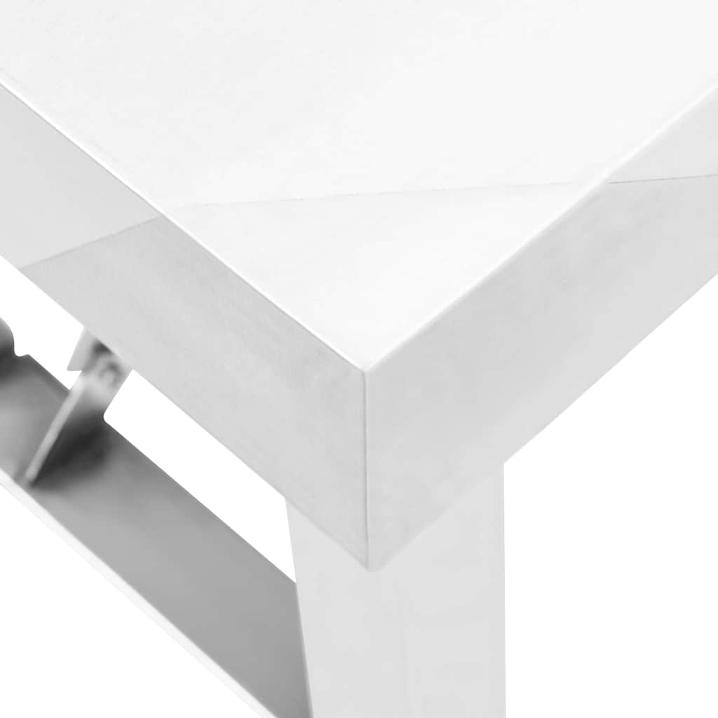 Küchen-Arbeitstisch Klappbar 85x60x80 cm Edelstahl