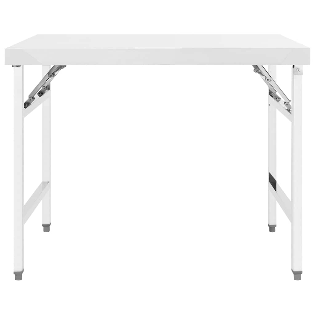 Küchen-Arbeitstisch Klappbar 100x60x80 cm Edelstahl