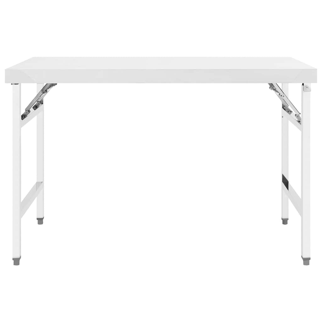 Küchen-Arbeitstisch Klappbar 120x60x80 cm Edelstahl