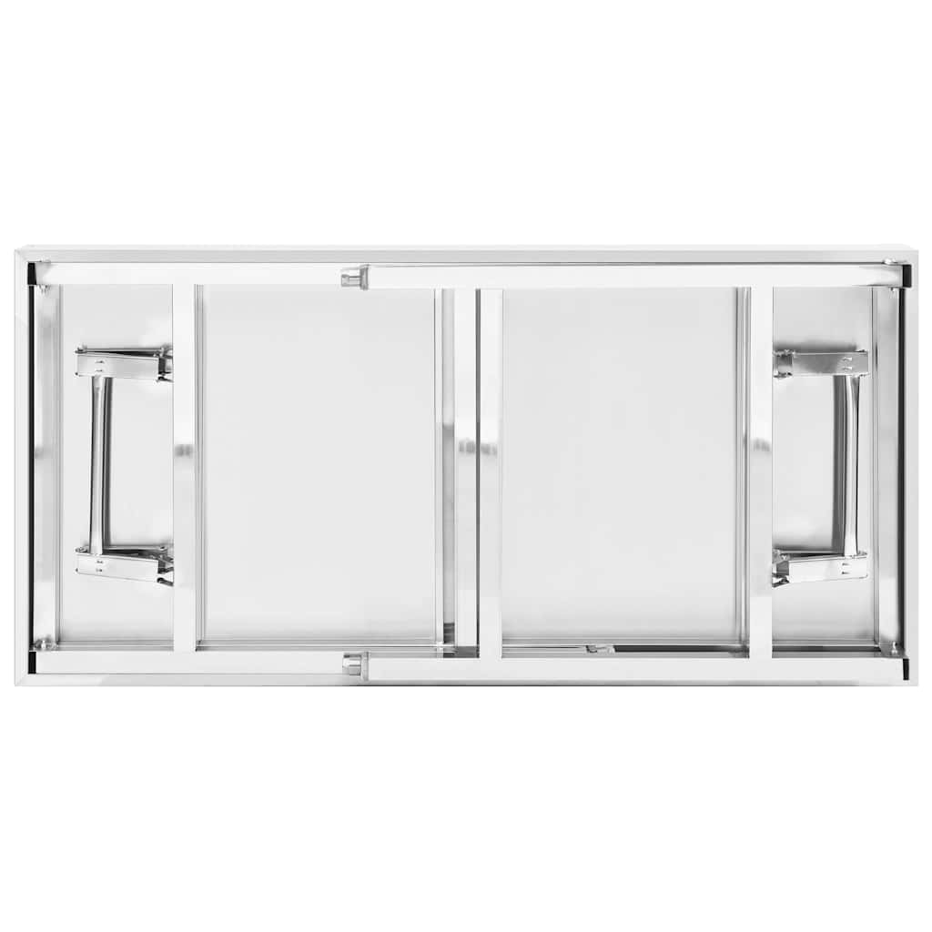 Küchen-Arbeitstisch Klappbar 120x60x80 cm Edelstahl