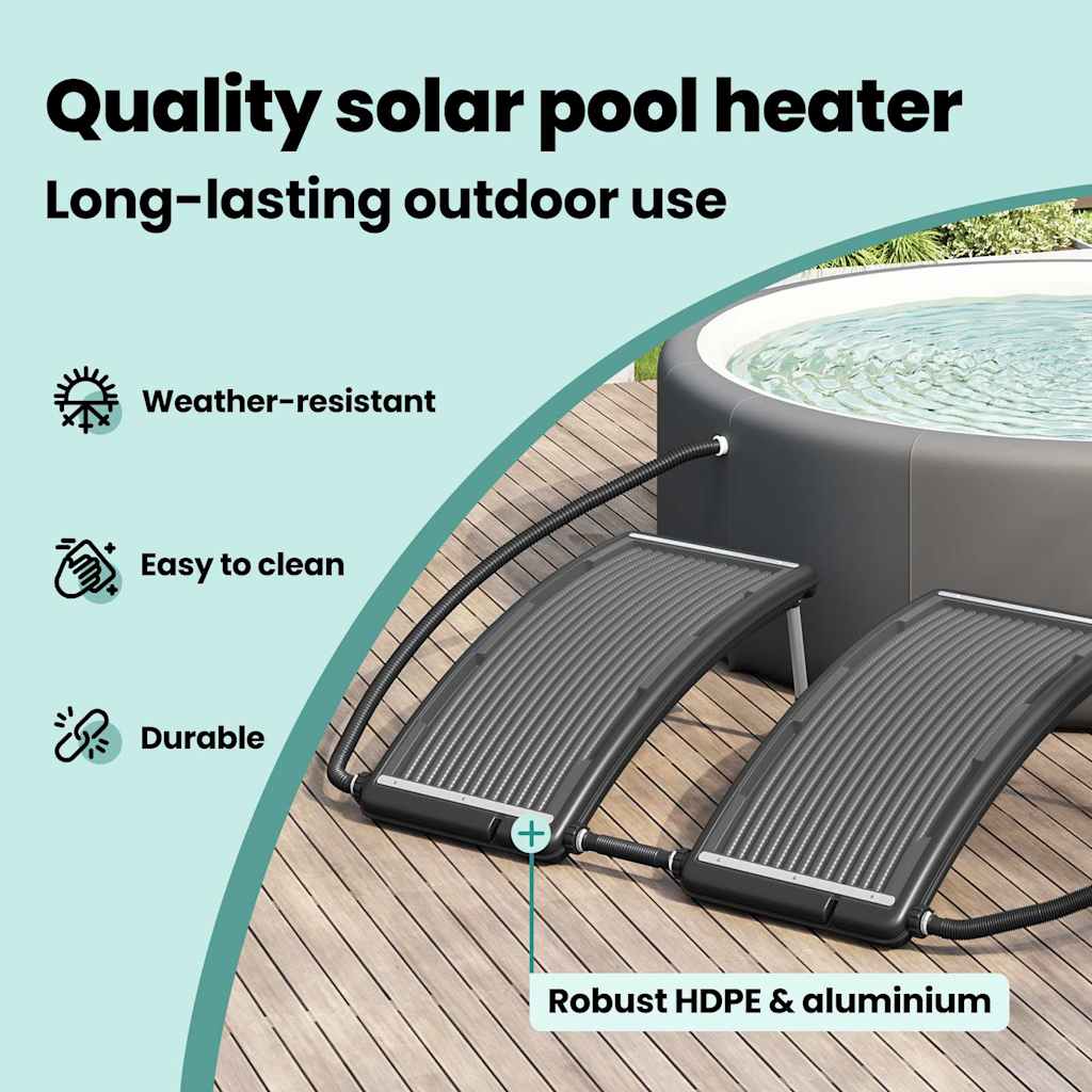 Gebogene Solar-Heizpaneele für Pool 2 Stk. 110x65 cm