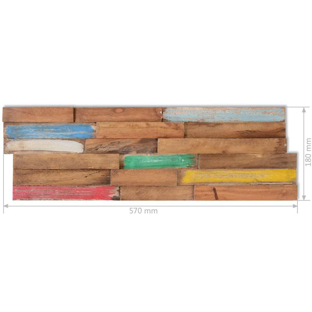 Wandplatten 10 Stk. 1,03 m² Massivholz Teak