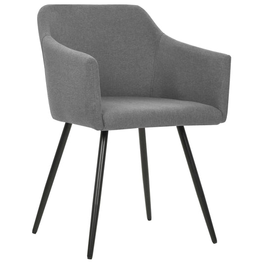 Dining chairs 4 pcs. Light grey fabric
