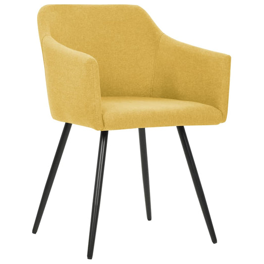 Dining chairs 4 pcs. Yellow fabric