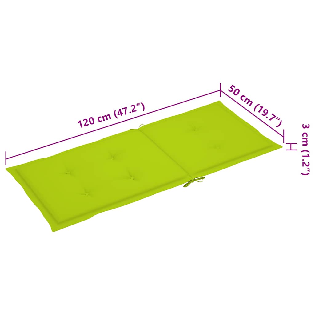 Hochlehner Verstellbar 6 Stk. mit Auflagen Massivholz Akazie