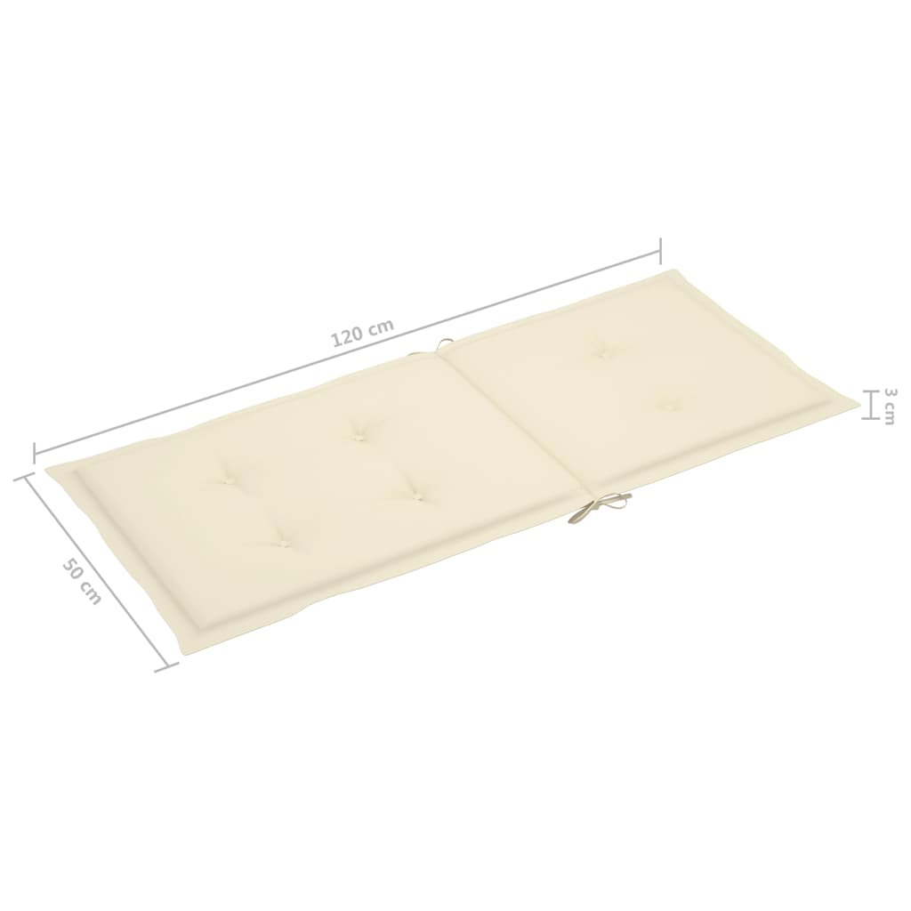 4er-Set verstellbare Klappstühle mit Kissen aus massivem Akazienholz