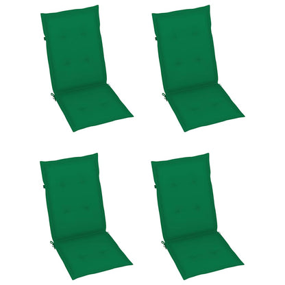 Klappstühle Verstellbar 4 Stk. mit Auflagen Massivholz Akazie