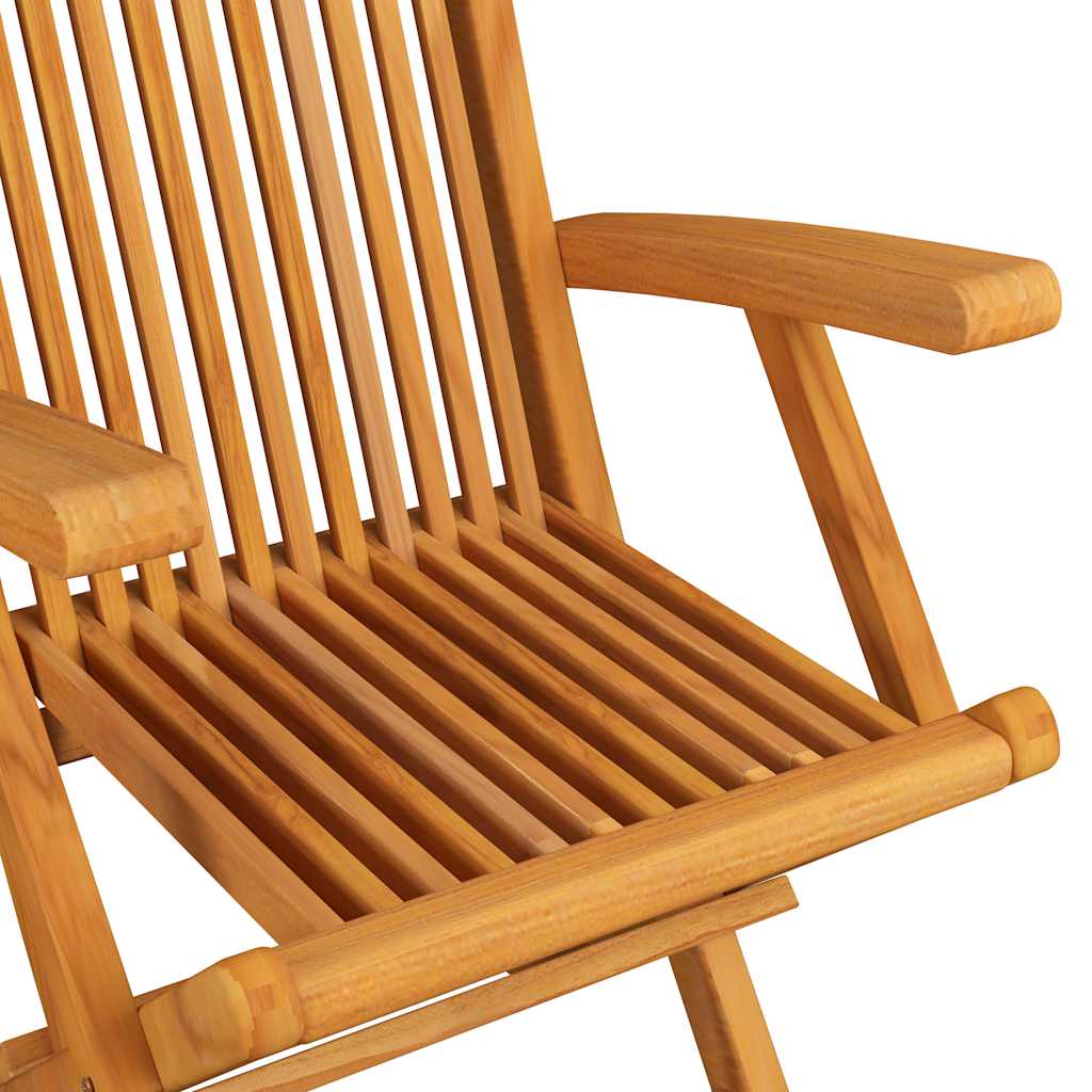 Klappstühle, 4 Stück, Massivholz Teakholz