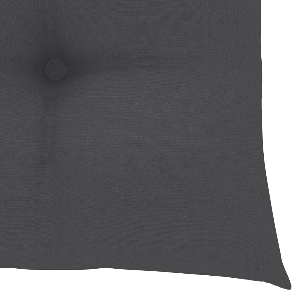 Klappstühle mit anthrazitfarbenen Kissen, 6-teilig, Massivholz Teakholz