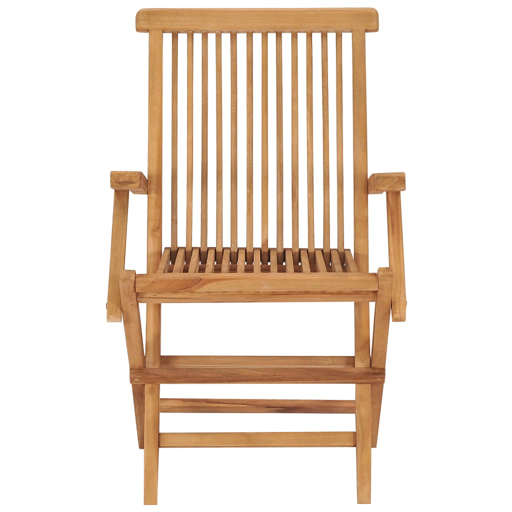 Klappstühle mit anthrazitfarbenen Kissen, 4-teilig, Massivholz Teakholz