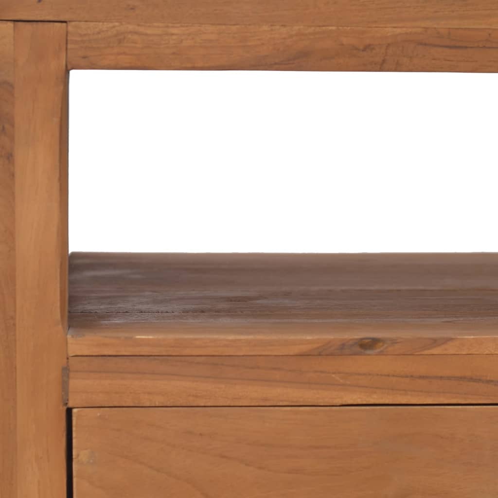 TV-Schrank mit Rollen 80x50x42 cm Teak Massivholz