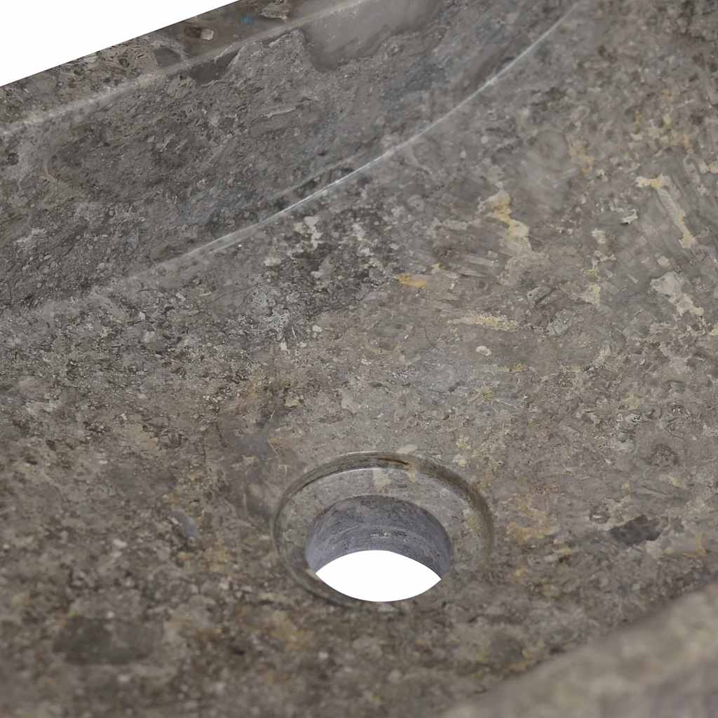 Waschbecken 45x30x12 cm Marmor Hochglanz-Grau