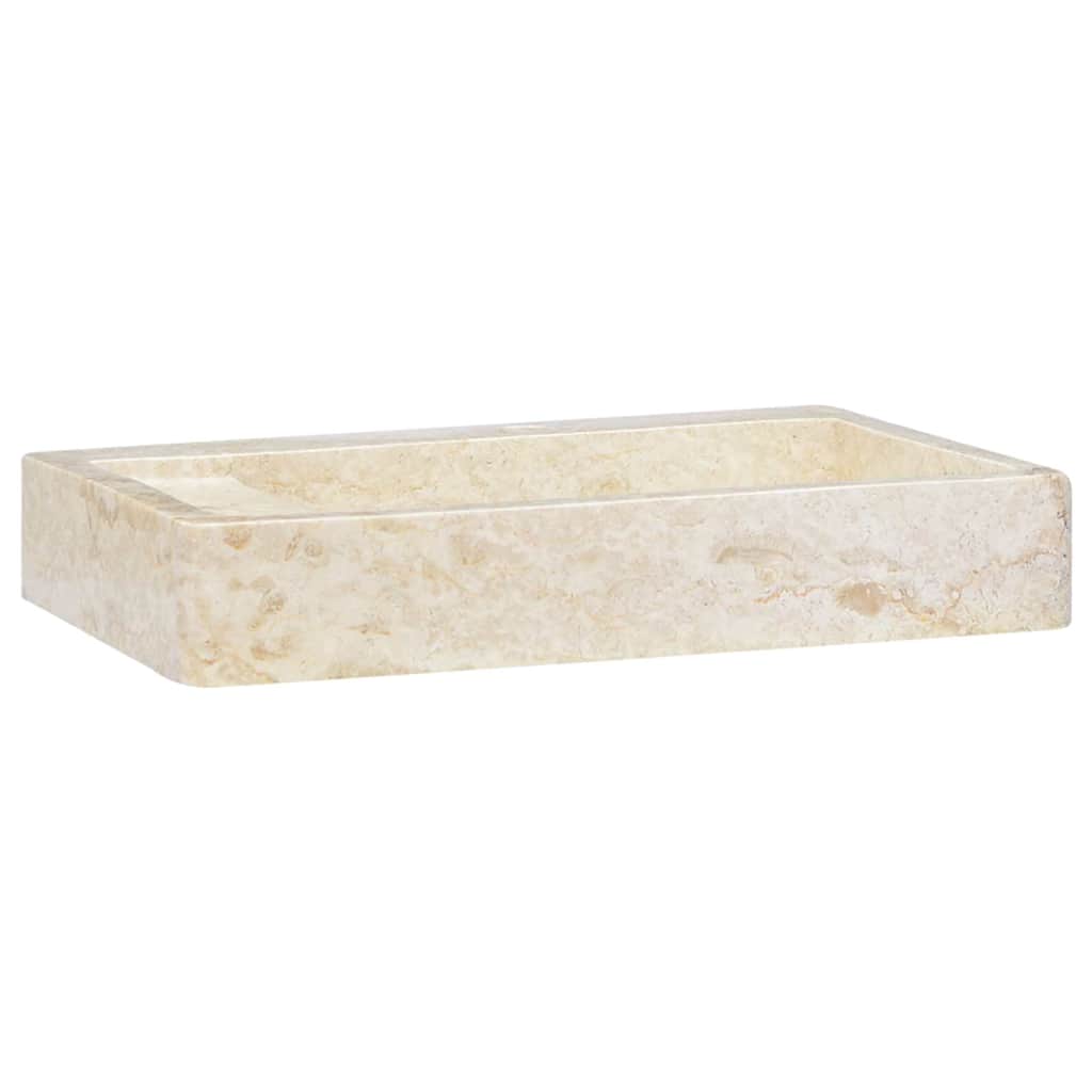 Waschbecken Creme 58x39x10 cm Marmor