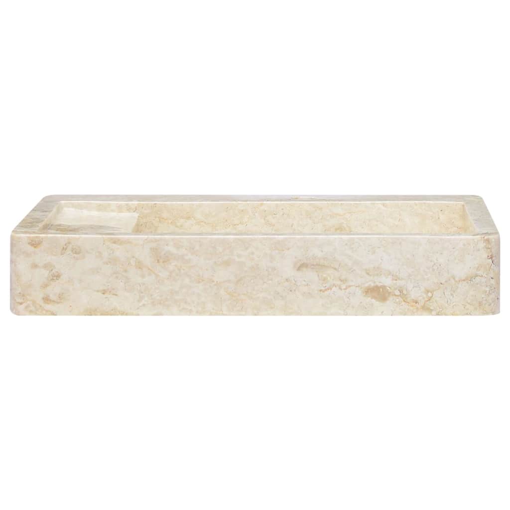 Waschbecken Creme 58x39x10 cm Marmor