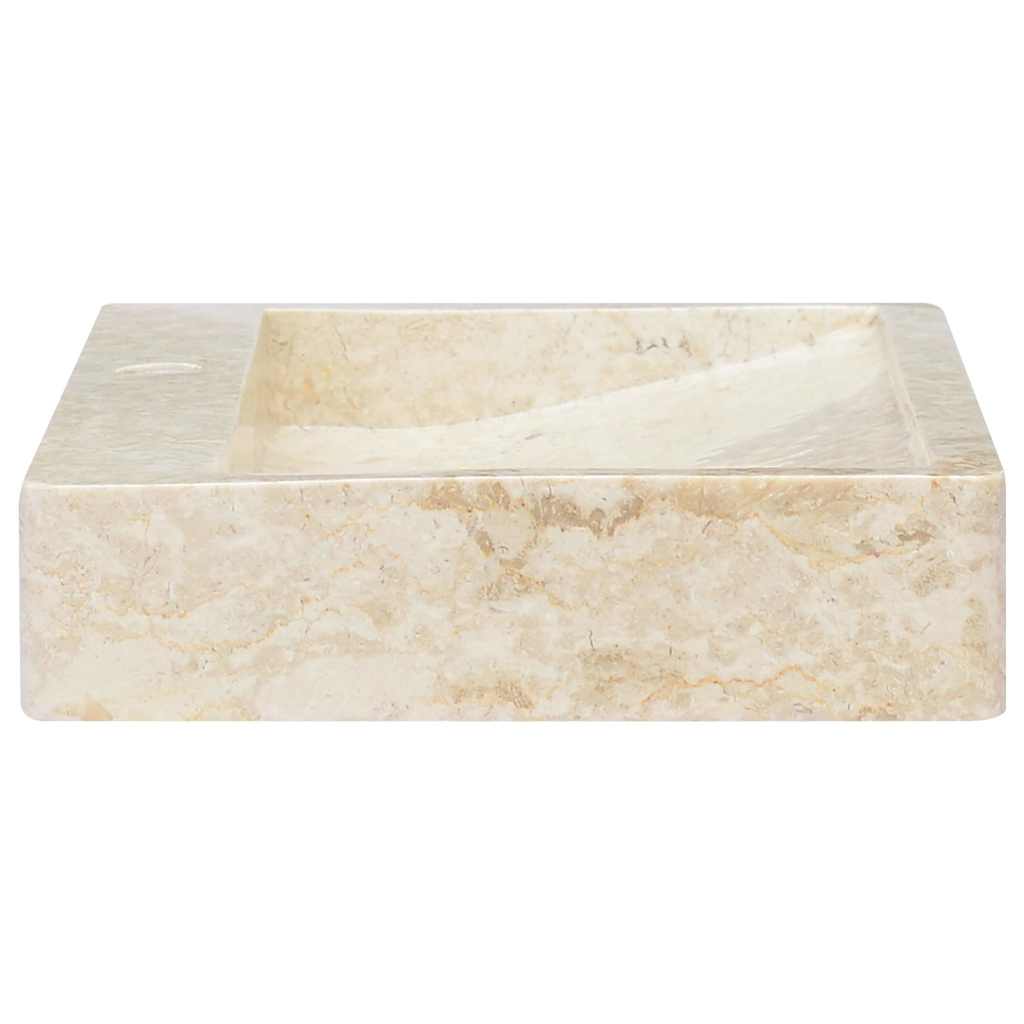 Waschbecken Creme 58x39x10 cm Marmor