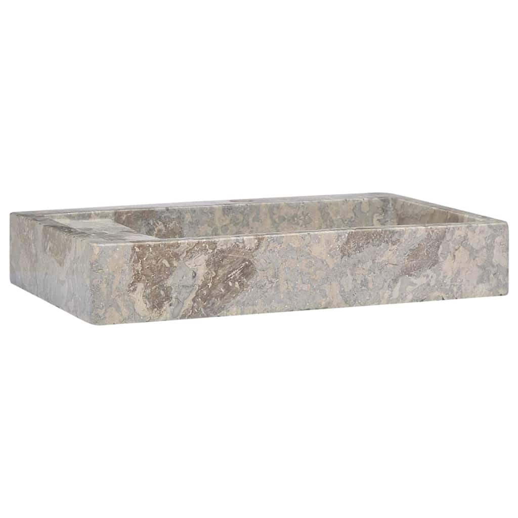 Waschbecken Grau 58x39x10 cm Marmor