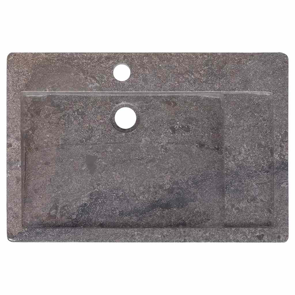 Waschbecken Grau 58x39x10 cm Marmor