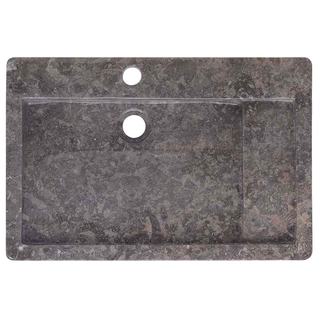 Waschbecken Grau 58x39x10 cm Marmor