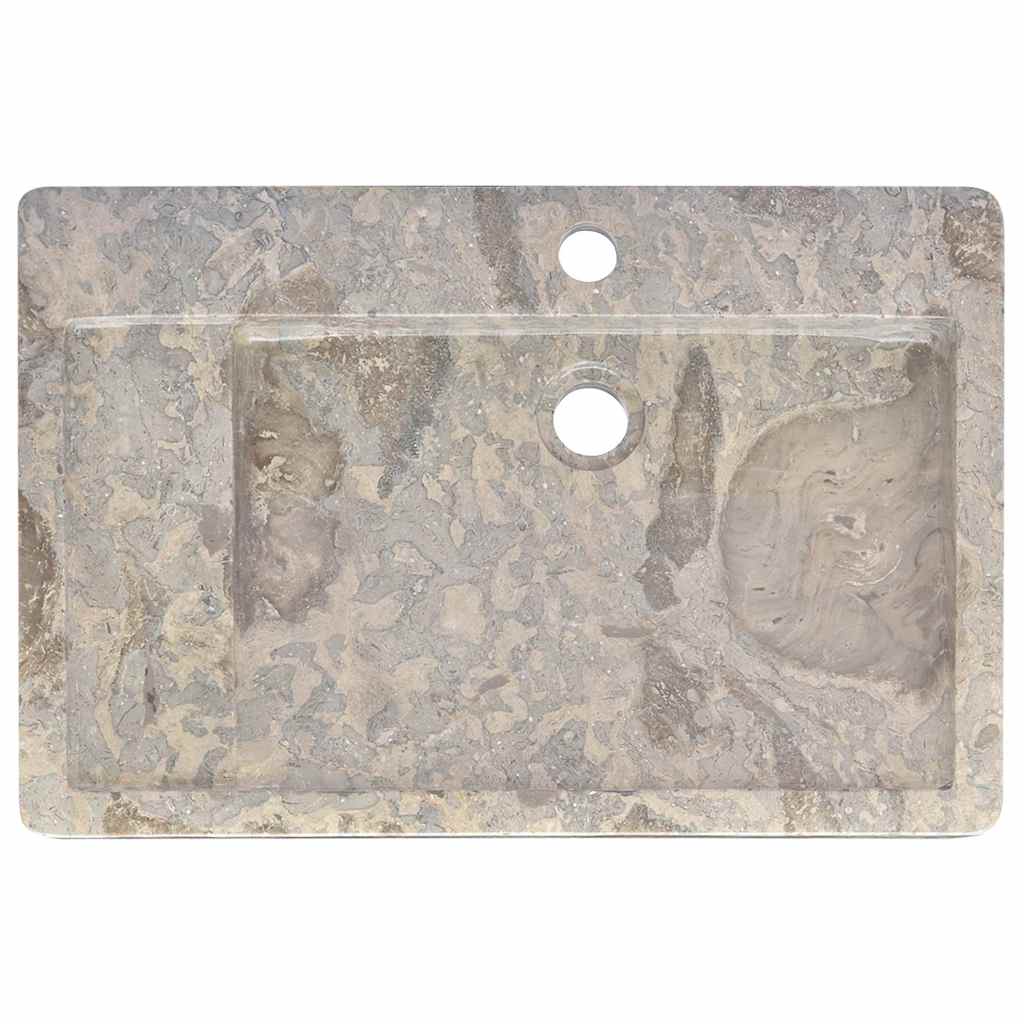 Waschbecken Grau 58x39x10 cm Marmor