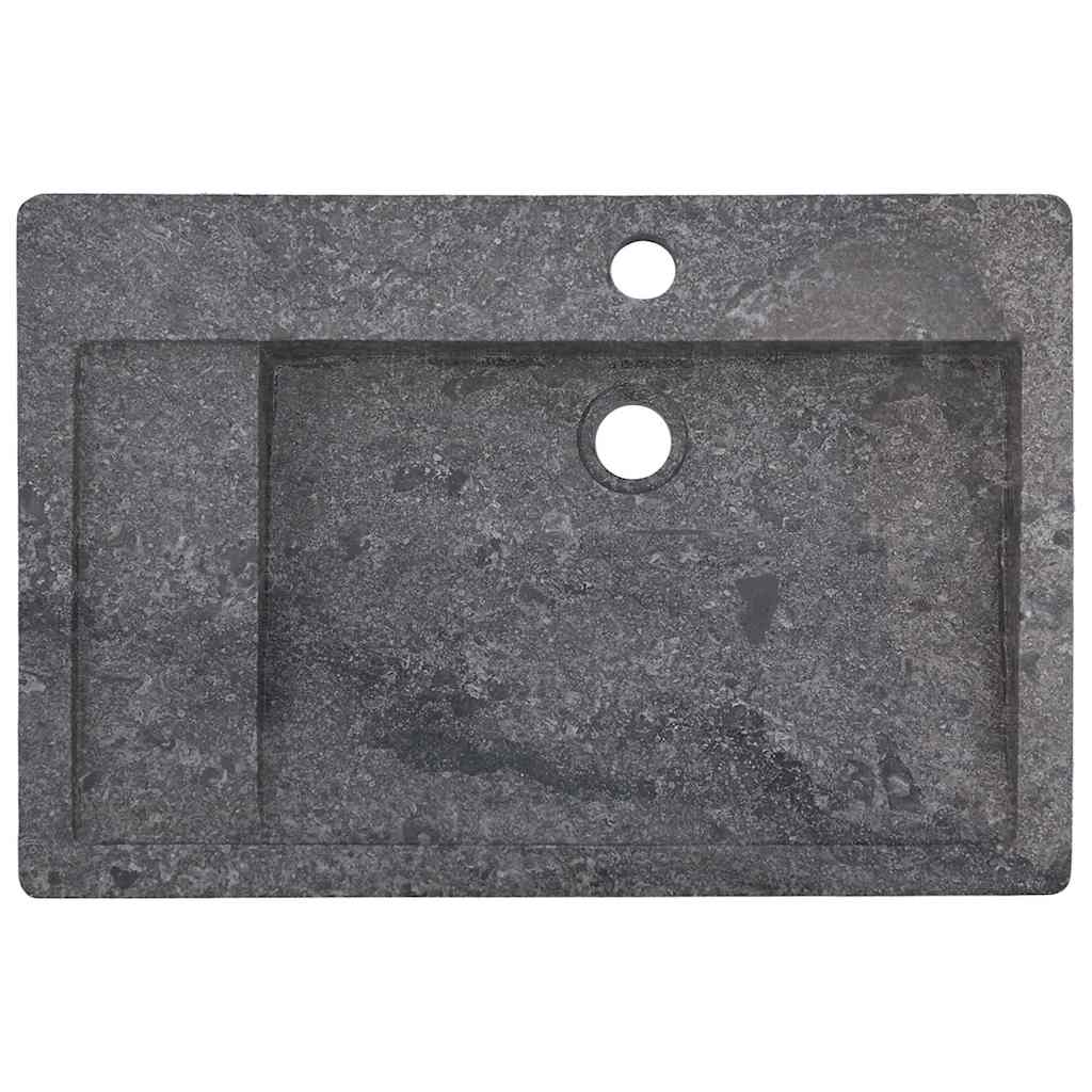 Waschbecken Grau 58x39x10 cm Marmor