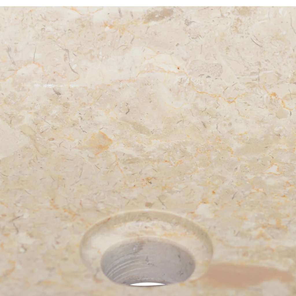 Waschbecken Creme 50x35x10 cm Marmor