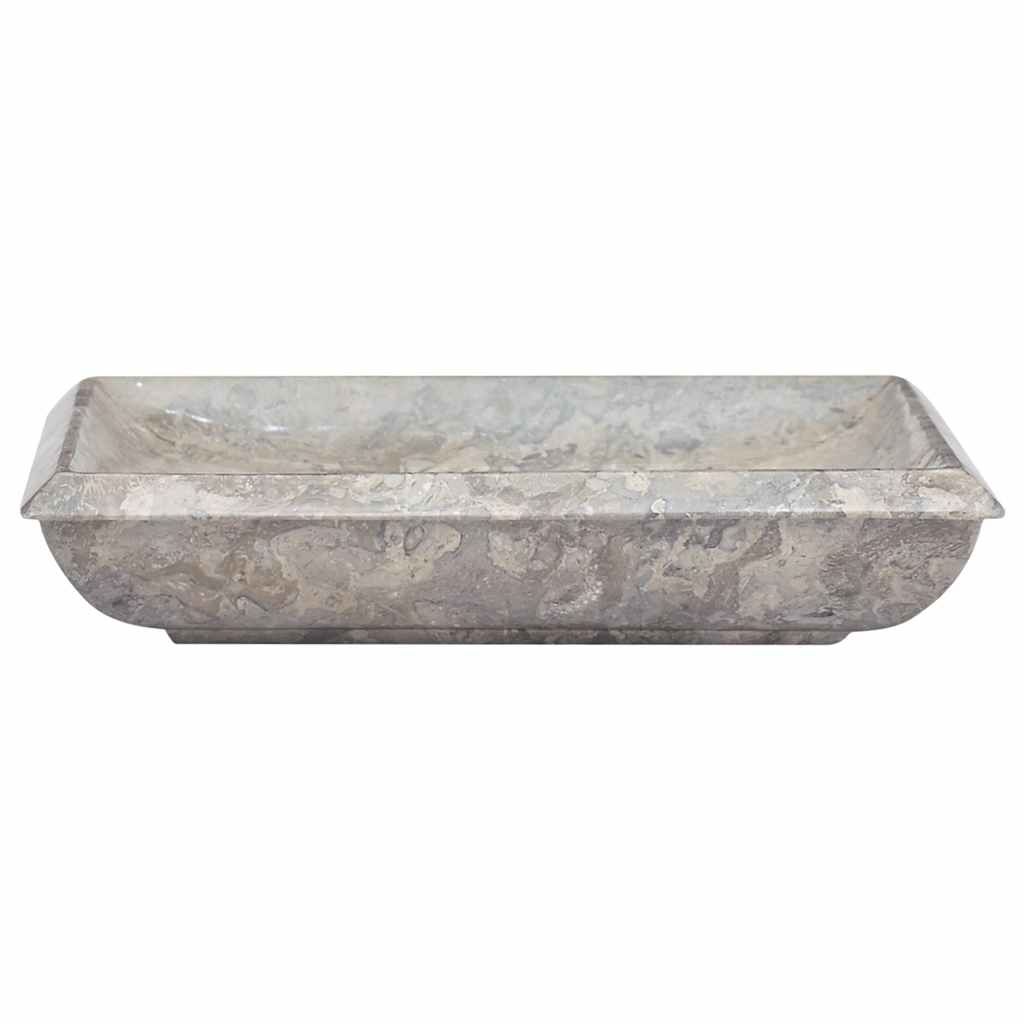 Waschbecken Grau 50x35x10 cm Marmor