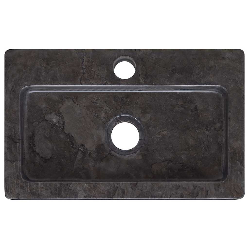Wandwaschbecken Schwarz 38x24x6,5 cm Marmor