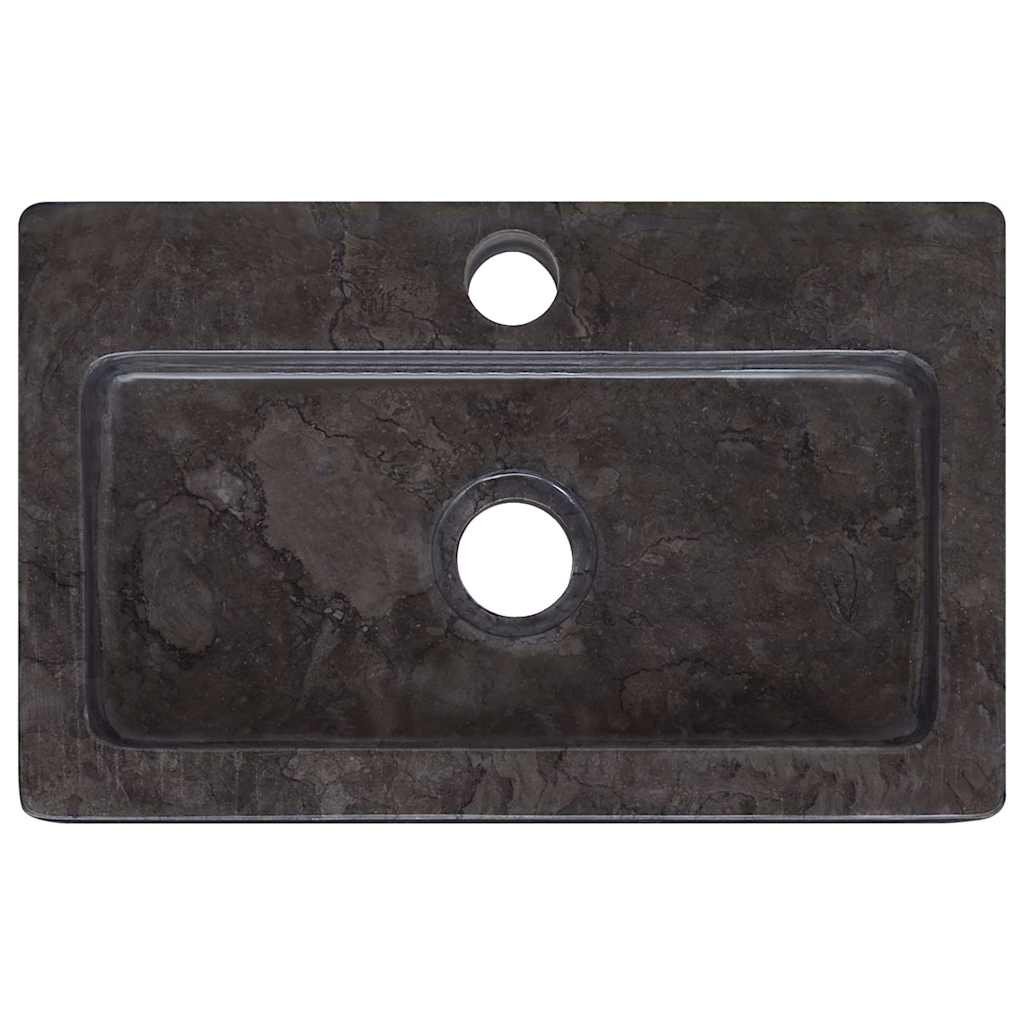 Wandwaschbecken Schwarz 38x24x6,5 cm Marmor