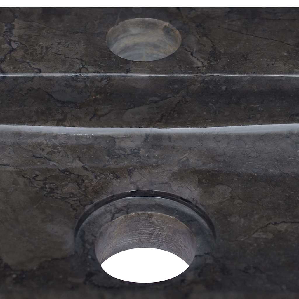 Wandwaschbecken Schwarz 38x24x6,5 cm Marmor
