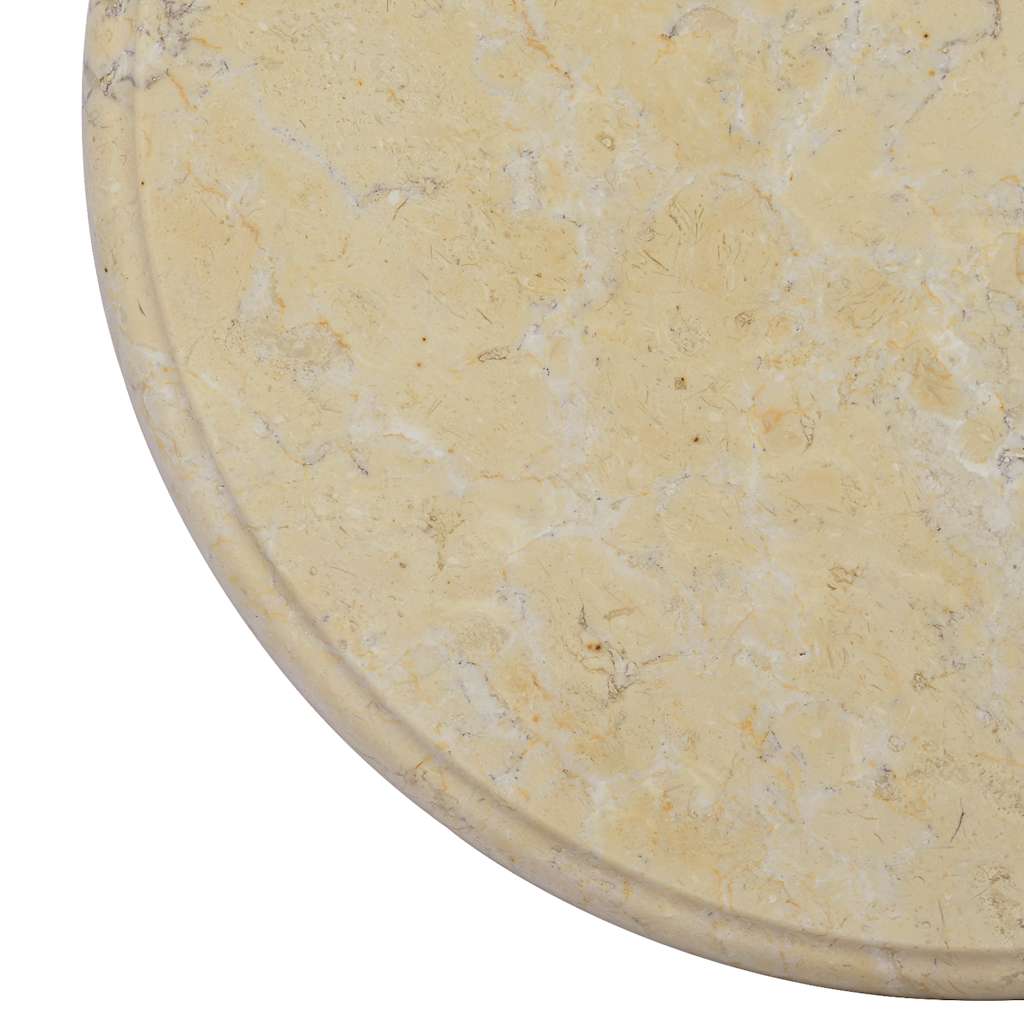 Tischplatte Creme Ø40x2,5 cm Marmor