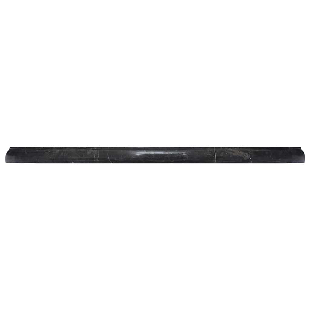 Tischplatte Schwarz Ø50x2,5 cm Marmor