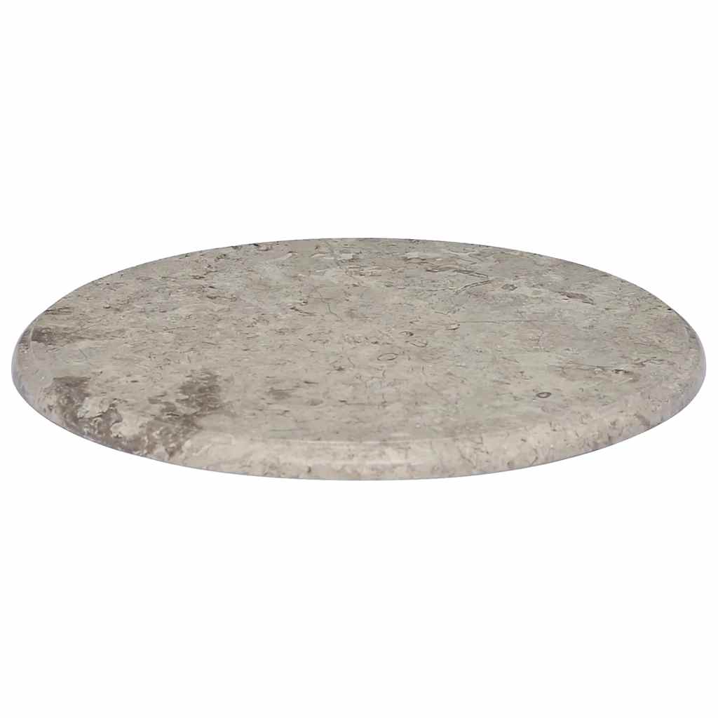 Tischplatte Grau Ø50x2,5 cm Marmor