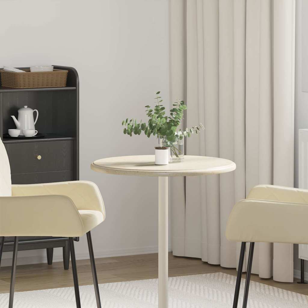 Tischplatte Creme Ø60x2,5 cm Marmor