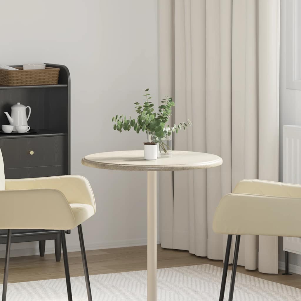 Tischplatte Grau Ø60x2,5 cm Marmor